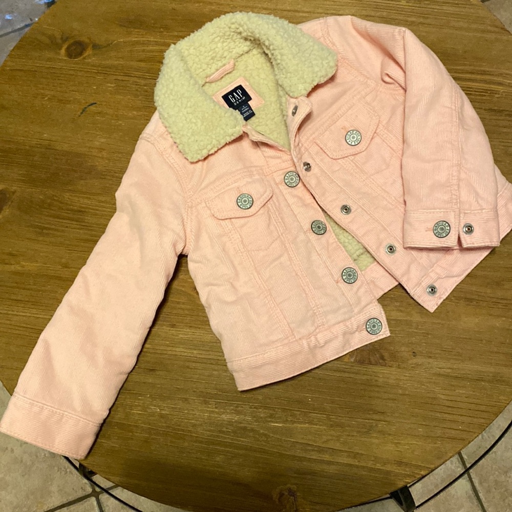 Baby Gap Girls Corduroy Fleece Lined Jacket